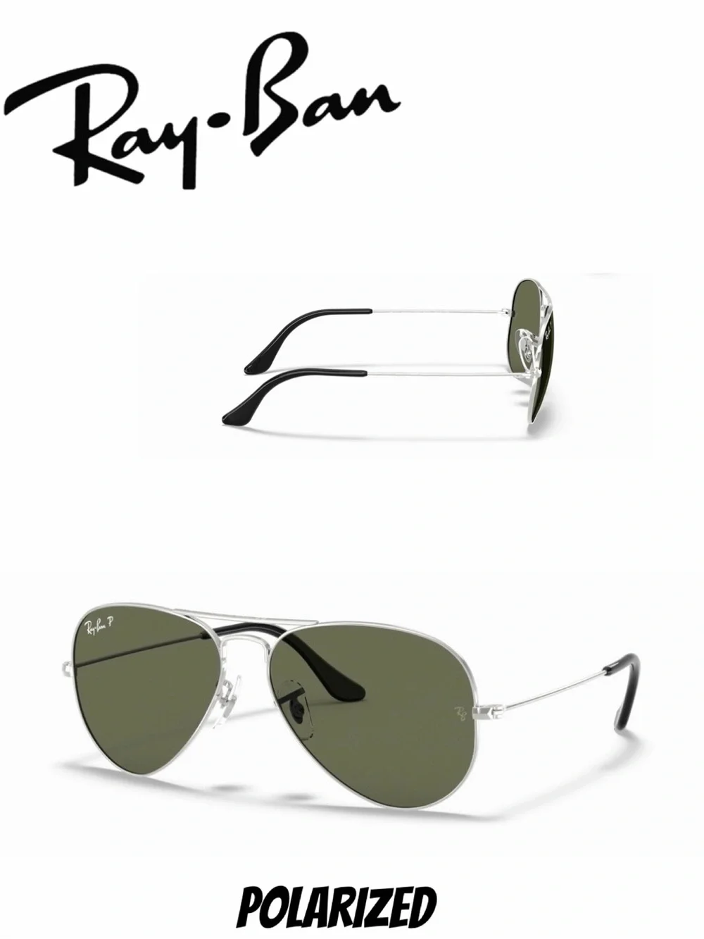RAY-BAN UNISEX AVIATOR POLARIZED SUNGLASSES RB3025